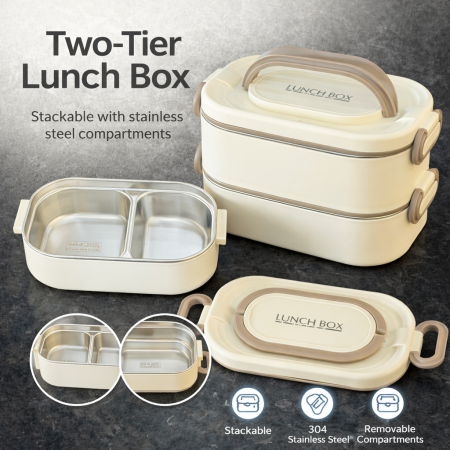 لانش بوكس ستانلس طبقتين