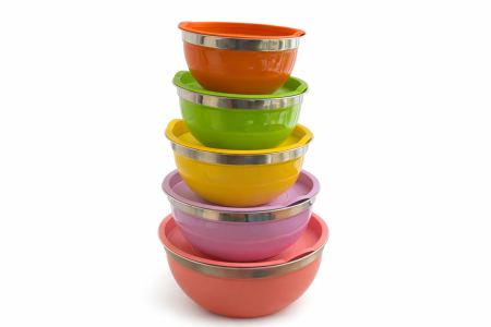 طقم جاطات ستانلس مع غطاء بلاستيك