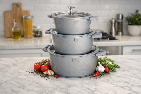 طقم طناجر حجم كبير سكني