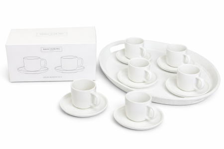 طقم فناجين ابيض ٦ قطع  Danny Home