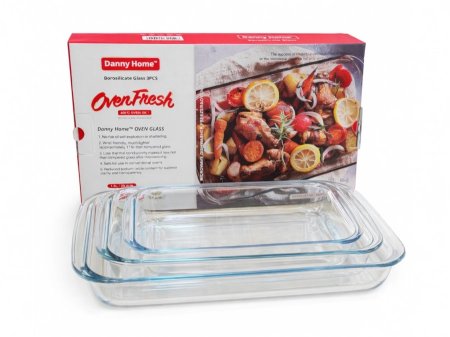 طقم بايركس ٣ قطع شفاف Danny Home