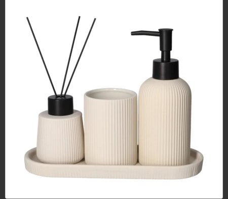 طقم صابون فخار مع عطر