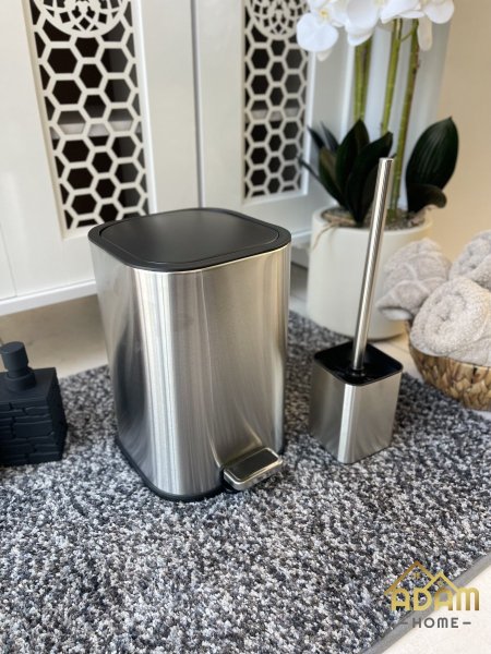 طقم سطل ستانلس مع فرشاة