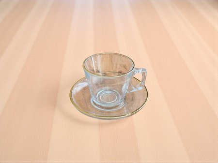 طقم فناجين شفاف كبير ٦ قطع