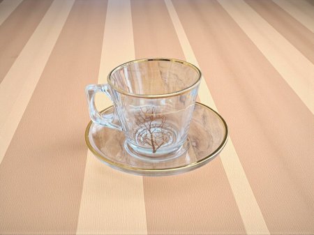 طقم كاسات شفاف كبير ٦ قطع