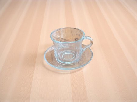طقم كاسات شاي شفاف ٦ قطع
