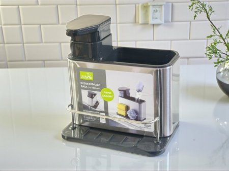 علبة صابون مع ستناد ليفة ستانلس