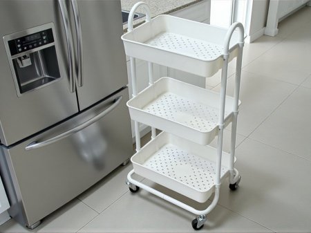 سلة خضار ٣ طبقات ابيض