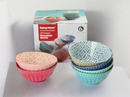 طقم زبادي ملون ٦ قطع Danny Home